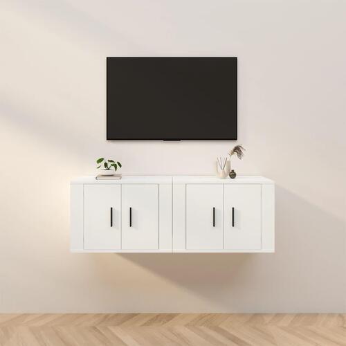 Væghængte tv-skabe 2 stk. 57x34,5x40 cm hvid
