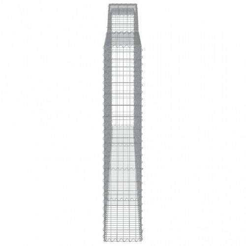 Buede gabionkurve 4 stk. 400x30x160/180 cm galvaniseret jern