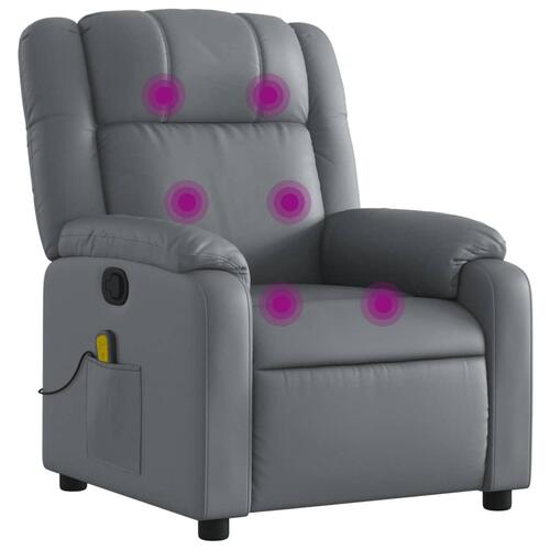 Massagestol kunstlæder grå