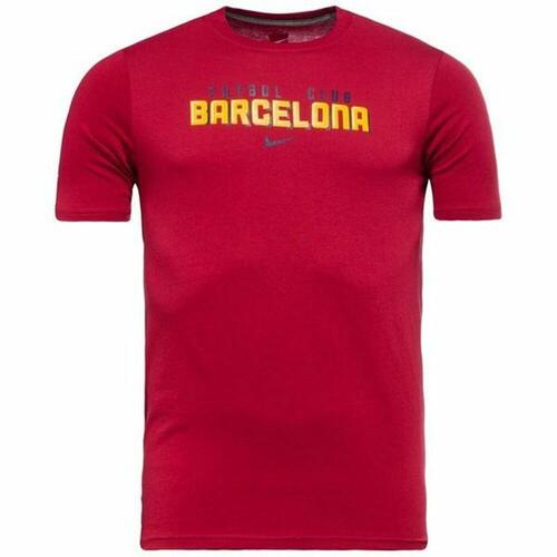 Børne Kortærmet T-shirt Nike FC Barcelona Club Rød 10-12 år