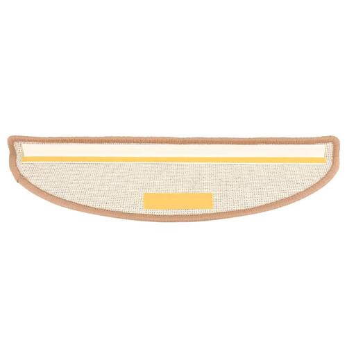 Trappemåtter 15 stk. 56x17x3 cm lysebrun