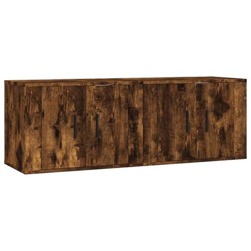 Væghængte tv-skabe 2 stk. 57x34,5x40 cm røget egetræsfarve