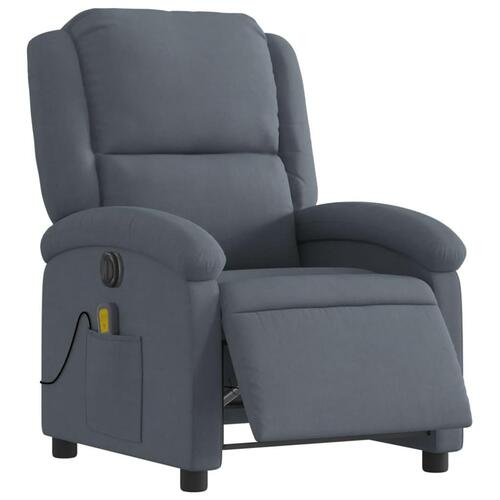 Massagestol velour mørkegrå