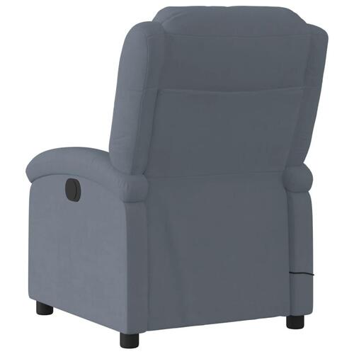 Massagestol velour mørkegrå