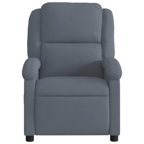 Massagestol velour mørkegrå