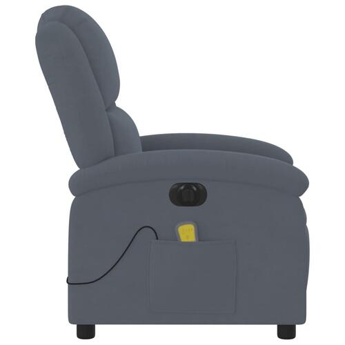 Massagestol velour mørkegrå