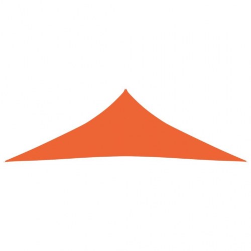 Solsejl 4×4×4 m - HDPE 160 g/m², orange trekant