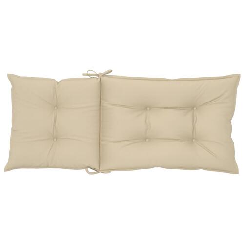 Stolehynder m. høj ryg 4 stk. 120x50x7 cm stof beige