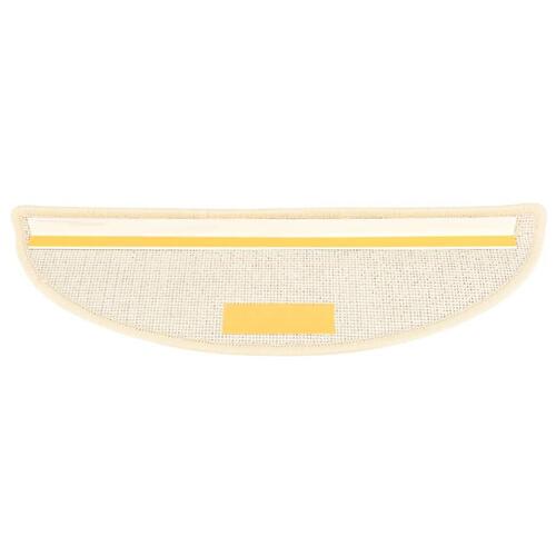 Trappemåtter 15 stk. 56x17x3 cm hvid og brun