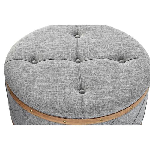 Stol Natur Træ Polyester Lysegrå (80 x 80 x 43 cm)
