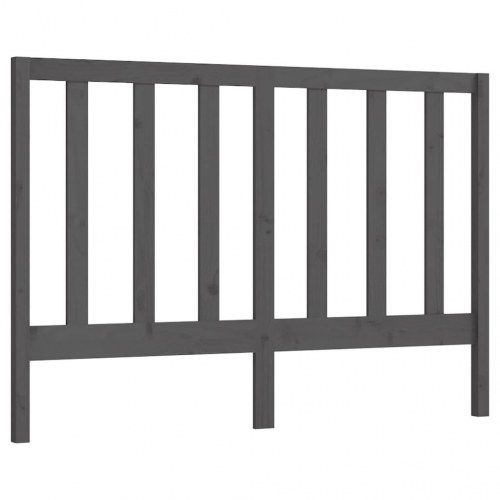 Sengegavl 156x4x100 cm massivt fyrretræ grå