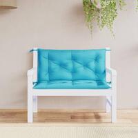 Hynder til havebænk 2 stk. 2 stk. 100x50x7 cm stof turkis