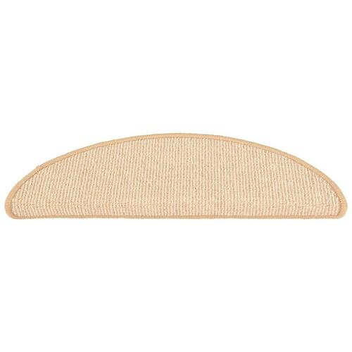 Trappemåtter 15 stk. 56x17x3 cm cremefarvet