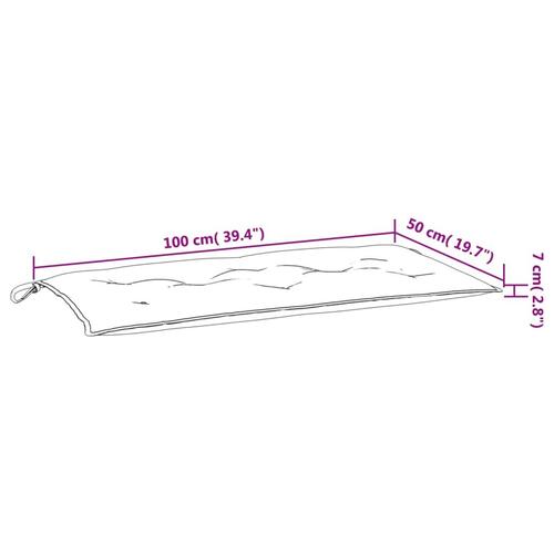 Hynder til havebænk 2 stk. 2 stk. 100x50x7 cm stof turkis