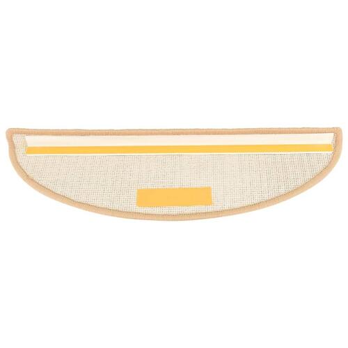 Trappemåtter 15 stk. 56x17x3 cm cremefarvet