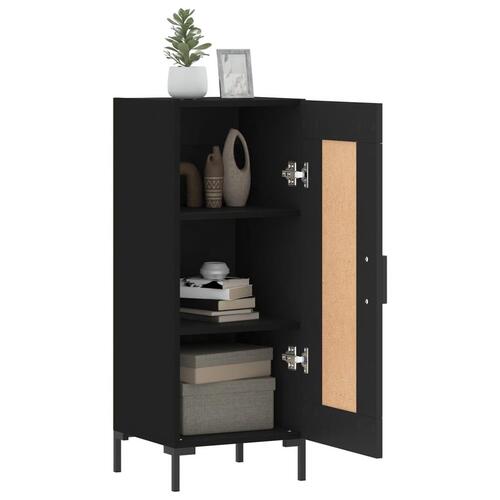 Skænk 34,5x34x90 cm konstrueret træ sort