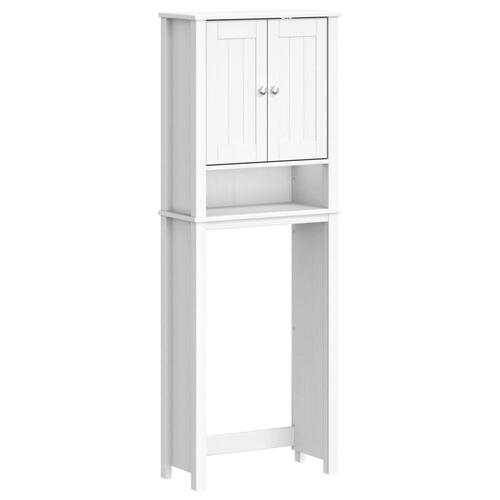 Opbevaringsskab til toilet BERG 60x27x164,5 cm massivt træ hvid