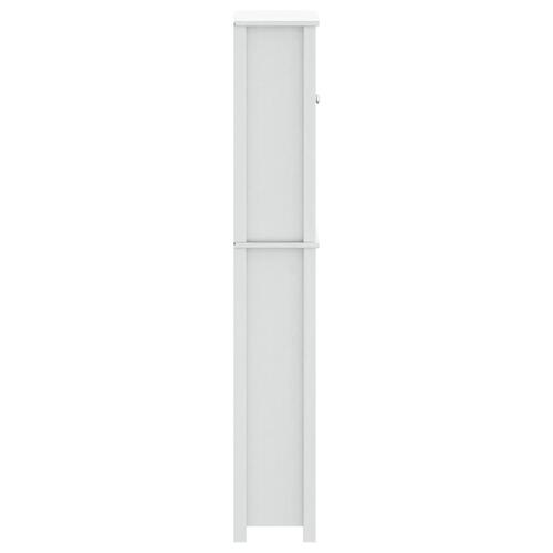 Opbevaringsskab til toilet BERG 60x27x164,5 cm massivt træ hvid