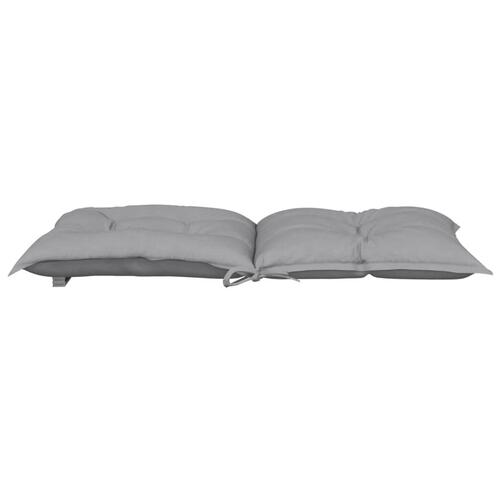 Stolehynder m. lav ryg 6 stk. 100x50x7 cm stof grå