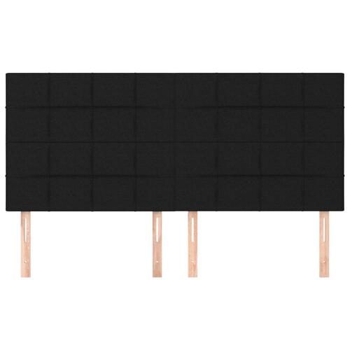 Sengegavle 4 stk. 100x5x78/88 cm stof sort
