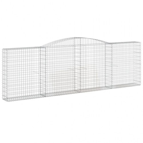 Buede gabionkurve - 3 stk. 400×30×120/140 cm i galvaniseret jern