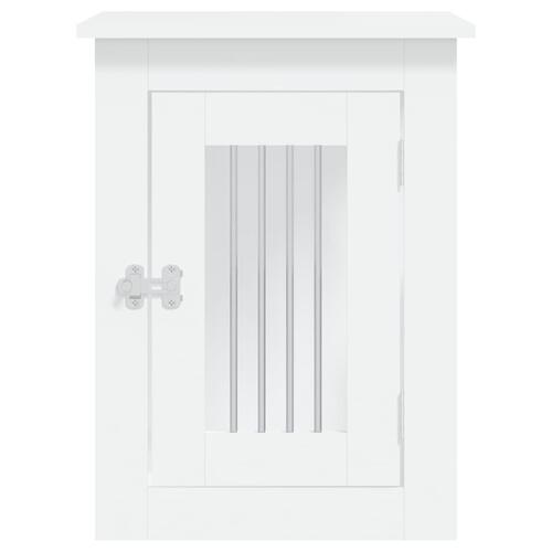 Hundebur 45x62x59 cm konstrueret træ hvid