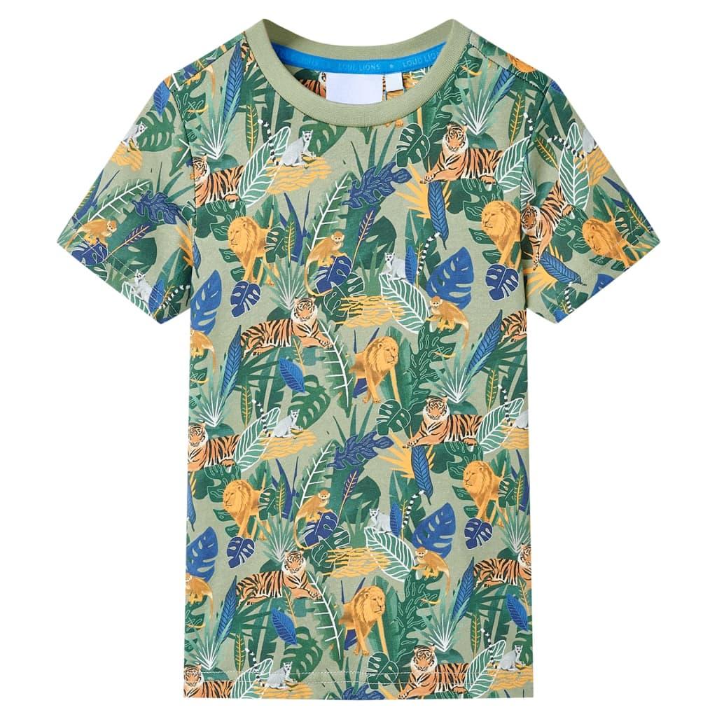 Kortærmet T-shirt til børn str. 104 flerfarvet