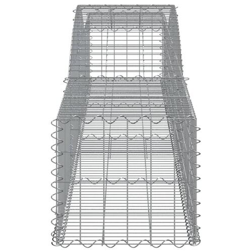 Buede gabionkurve 10 stk. 400x50x40/60 cm galvaniseret jern