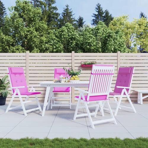 Stolehynder m. høj ryg 4 stk. oxfordstof pink