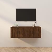 Væghængte tv-skabe 2 stk. 57x34,5x40 cm brun egetræsfarve
