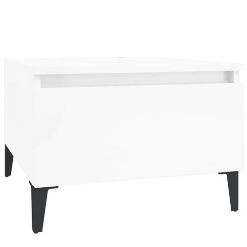 Sidebord 50x46x35 cm konstrueret træ hvid højglans