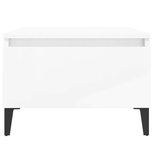 Sidebord 50x46x35 cm konstrueret træ hvid højglans