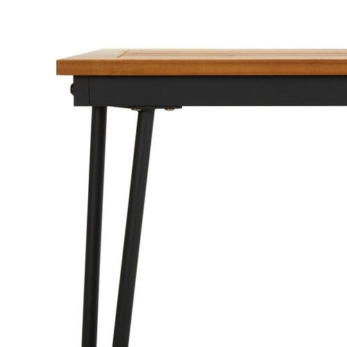 Havebord med hairpin-bordben 160x80x75 cm massivt akacietræ