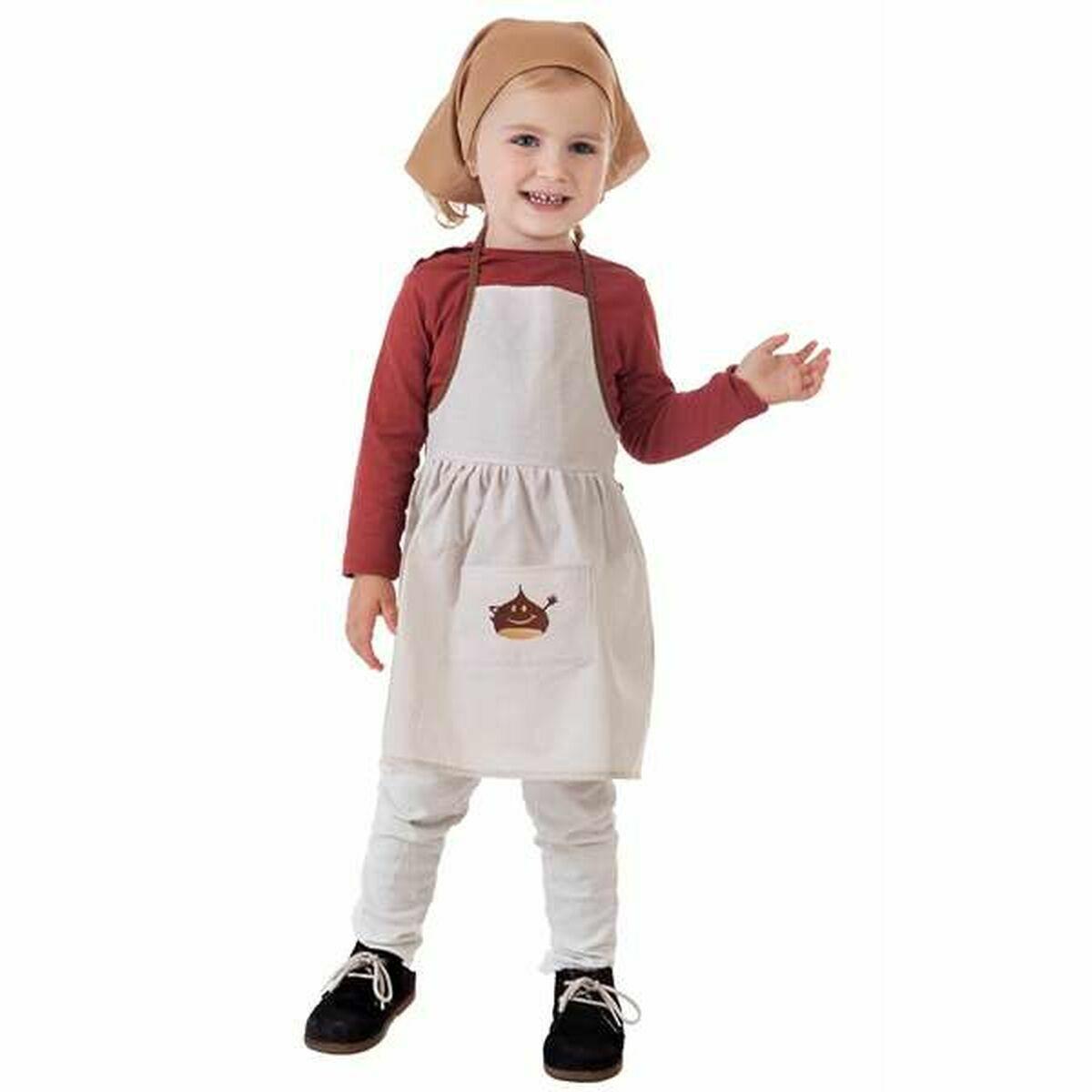 Kostume til børn Kvinde kok Hvid 1-2 år