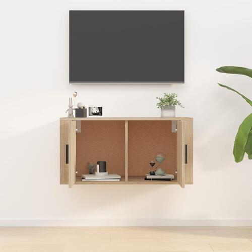 Væghængt tv-skab 80x34,5x40 cm sonoma-eg