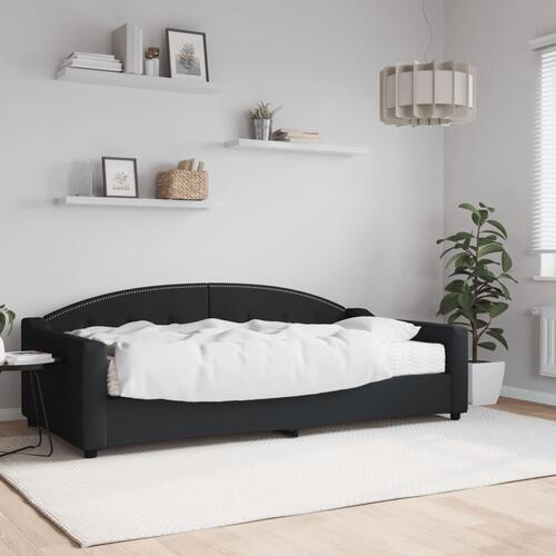 Daybed med madras 100x200 cm stof sort