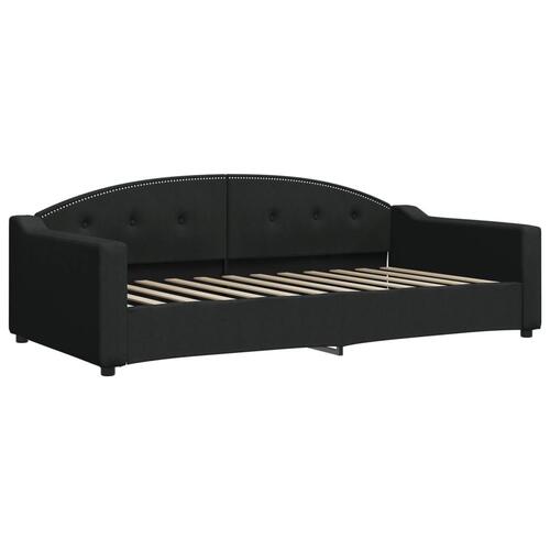 Daybed med madras 100x200 cm stof sort