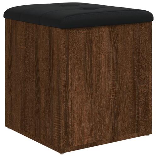 Opbevaringsbænk 42x42x45 cm konstrueret træ brun egetræsfarve