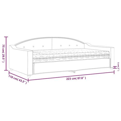 Daybed med madras 100x200 cm stof sort