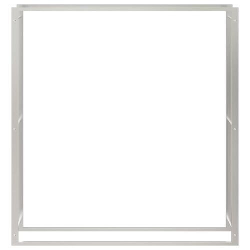 Brændestativ 110x28x116 cm rustfrit stål