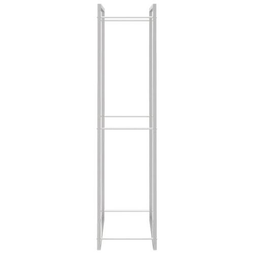 Brændestativ 110x28x116 cm rustfrit stål
