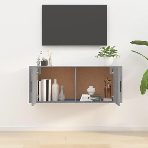 Væghængt tv-skab 100x34,5x40 cm grå sonoma