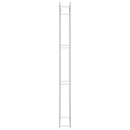 Brændestativ 110x28x312 cm rustfrit stål