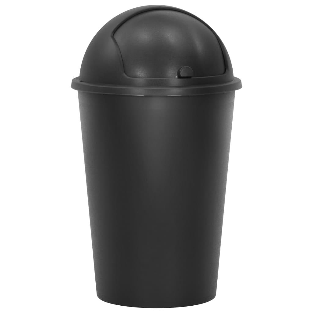 Enkelt affaldsspand 50 l sort