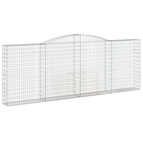 Buede gabionkurve 5 stk. 400x30x140/160 cm galvaniseret jern