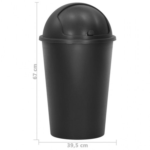 Enkelt affaldsspand 50 l sort