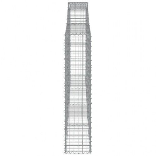 Buede gabionkurve 5 stk. 400x30x140/160 cm galvaniseret jern