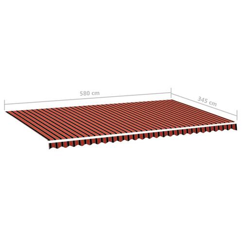 Udskiftningsdug til markise 6x3,5 m orange og brun