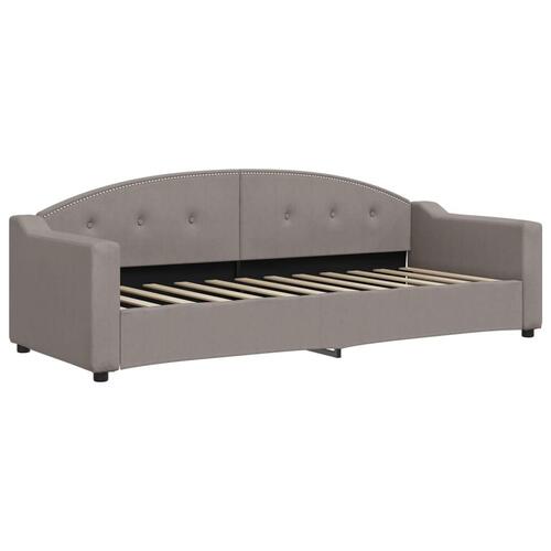 Daybed med madras 80x200 cm stof gråbrun