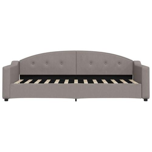 Daybed med madras 80x200 cm stof gråbrun